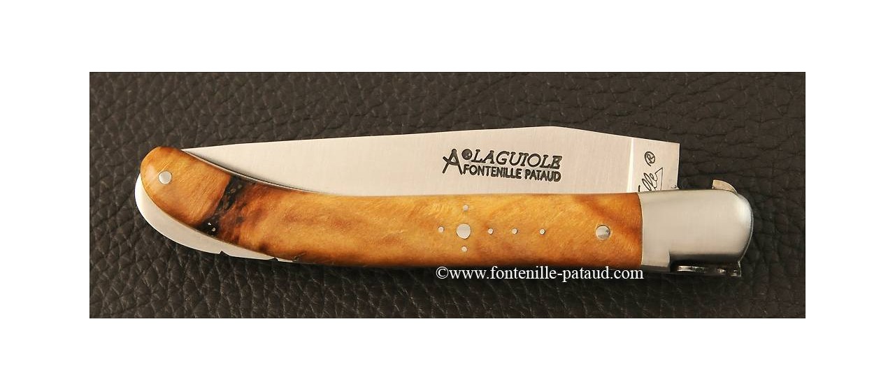 French laguiole knife Le Pocket Stabilized poplar burl