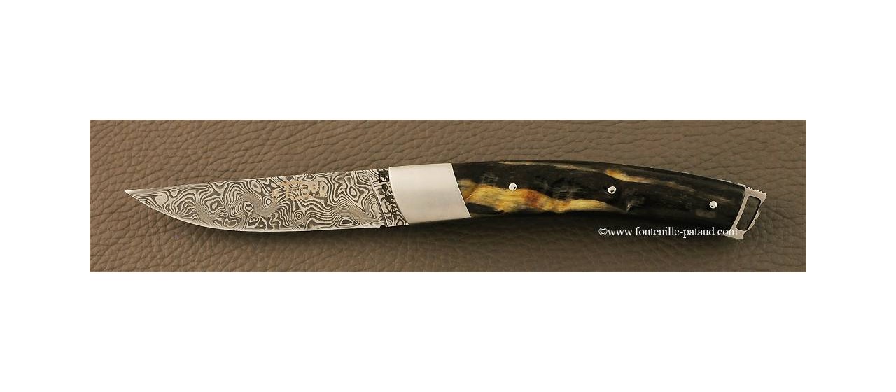 Couteau Le Thiers® Nature Damas Bélier noir