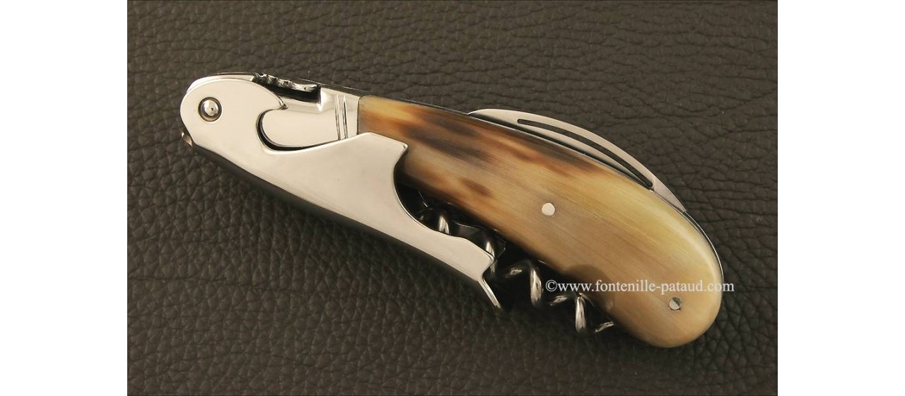 Laguiole Magnum corkscrew cow horn tip