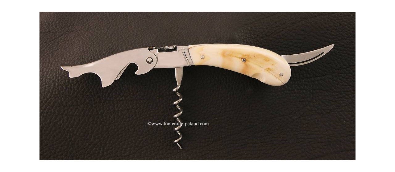 Laguiole Magnum corkscrew warthog ivory