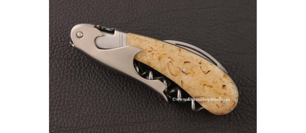 Laguiole Magnum corkscrew curly birch