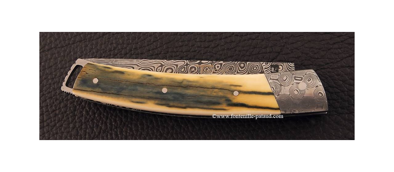 Le Thiers® Nature Damascus Blue Mammoth Ivory