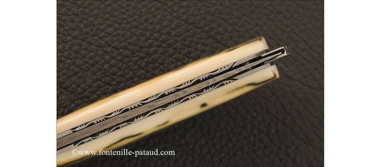 Le Thiers® Nature Damascus Blue Mammoth Ivory