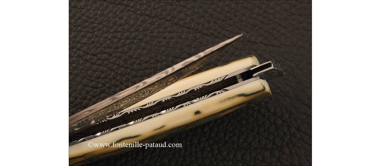 Le Thiers® Nature Damascus Blue Mammoth Ivory