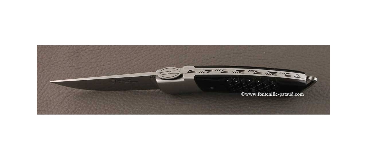 Couteau Le Thiers ® Gentleman Aiguilles Pointe de corne noire