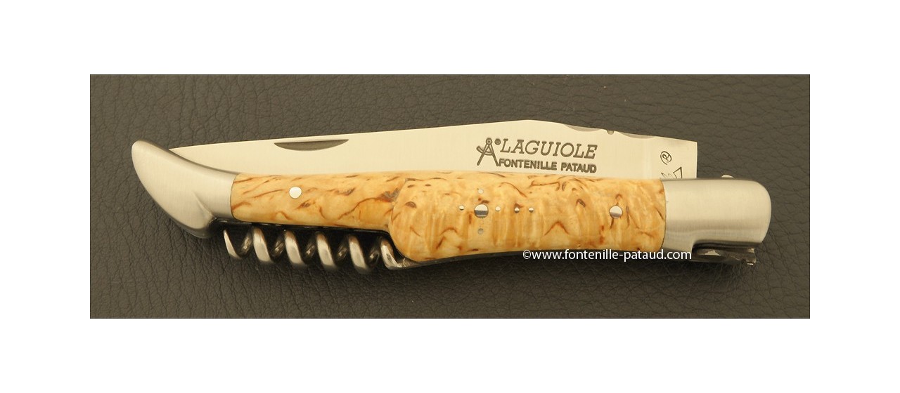 Laguiole Knife Picnic Classic Range Curly Birch