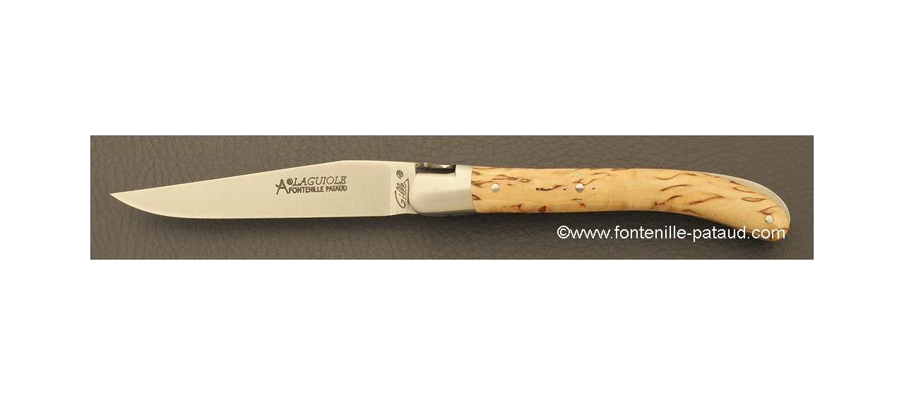 Laguiole Knife Le Pocket Classic Range Curly birch