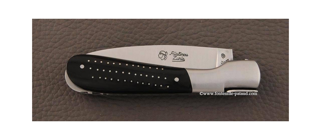 Corsican Pialincu knife 2013 Black Buffalo Horn