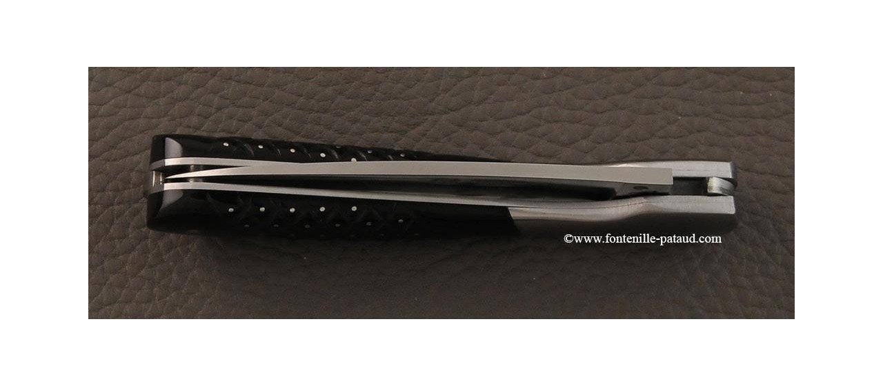 Corsican Pialincu knife Needles Black Buffalo Horn
