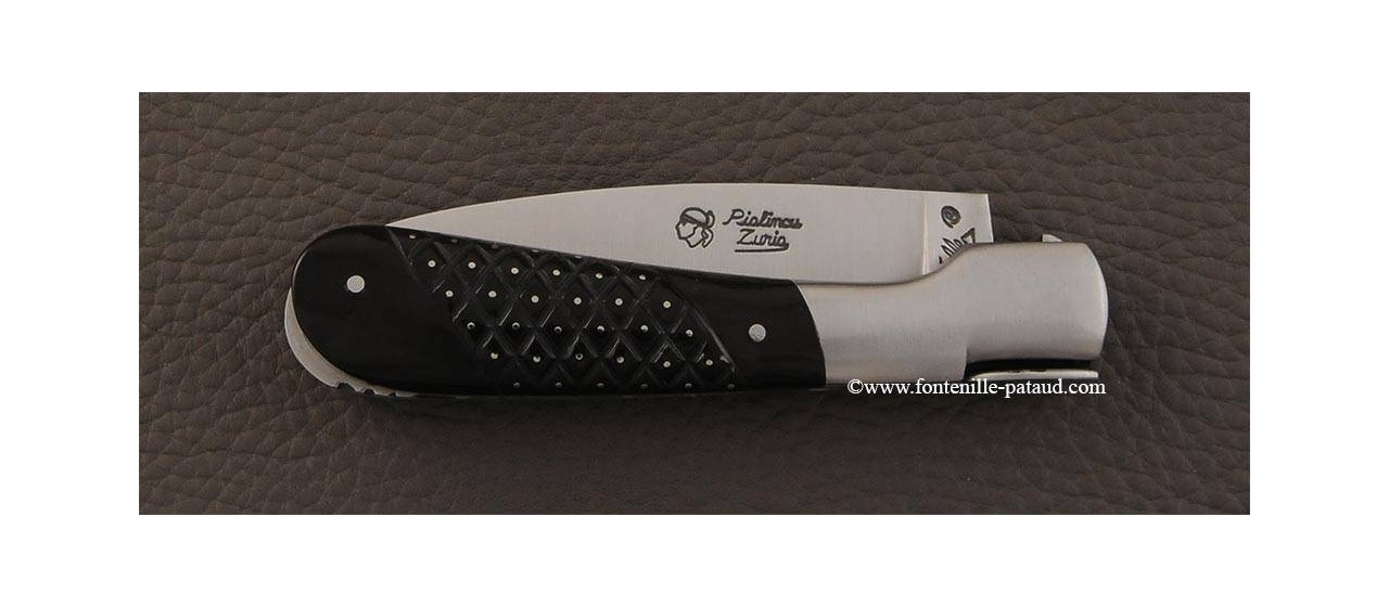 Corsican Pialincu knife Needles Black Buffalo Horn