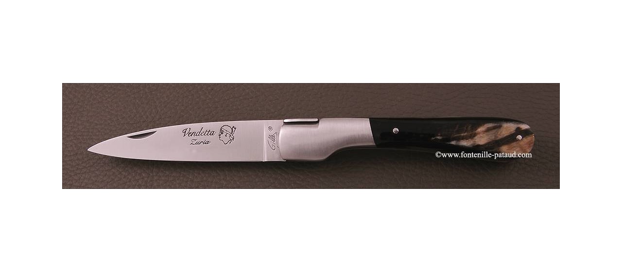Corsican Vendetta knife Traditional Range Dark Ram horn