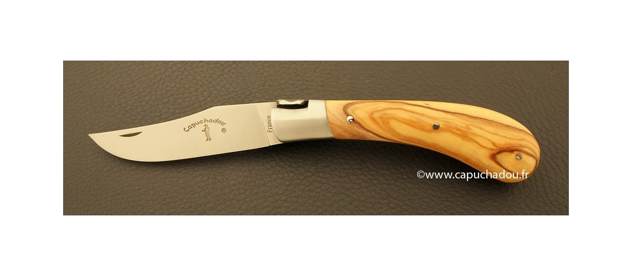 "Le Capuchadou" 10 cm hand made knife, olivewood handle