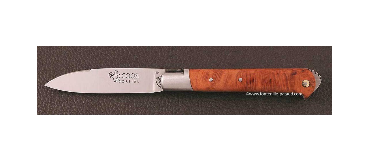 Couteau le 5 Coqs racine de bruyère fabriqué en France