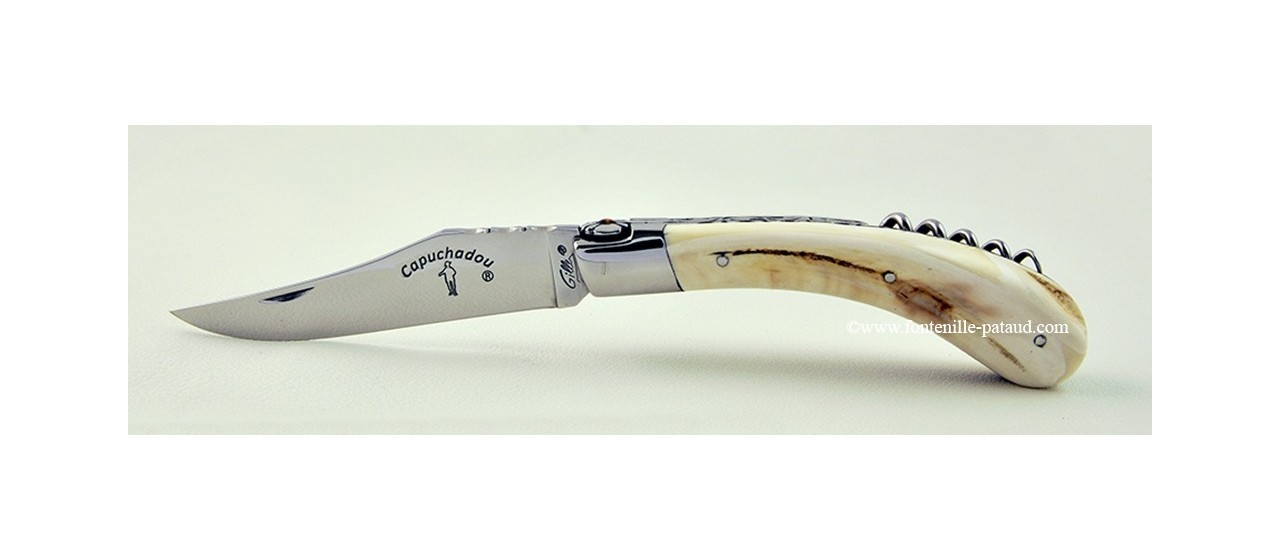 "Le Capuchadou Guilloché" 12 cm Corkscrew, warthog ivory