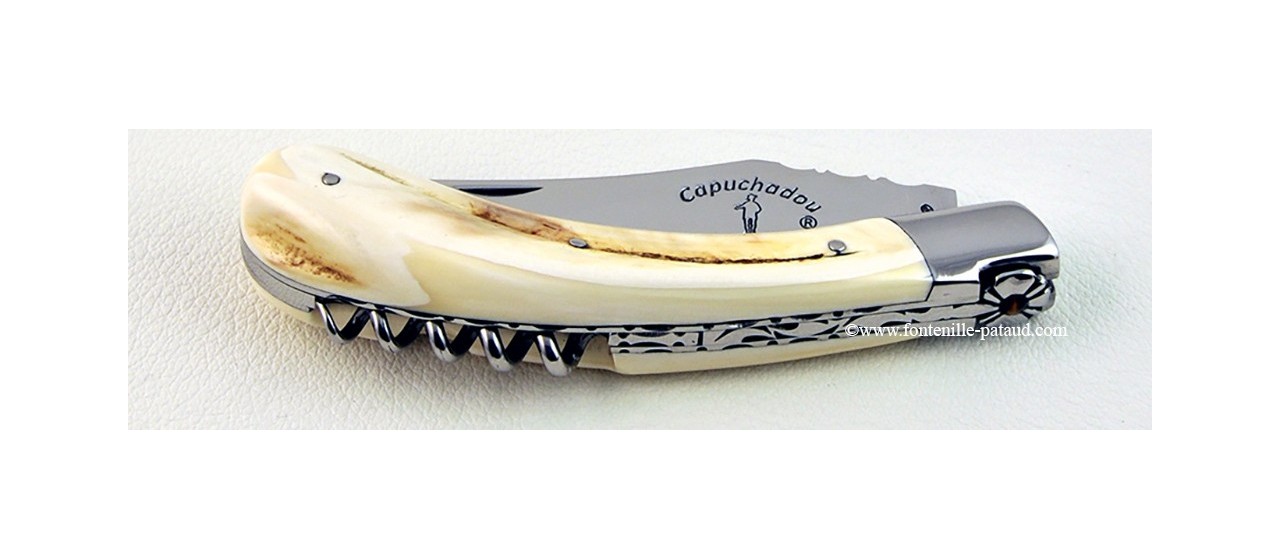 "Le Capuchadou Guilloché" 12 cm Corkscrew, warthog ivory