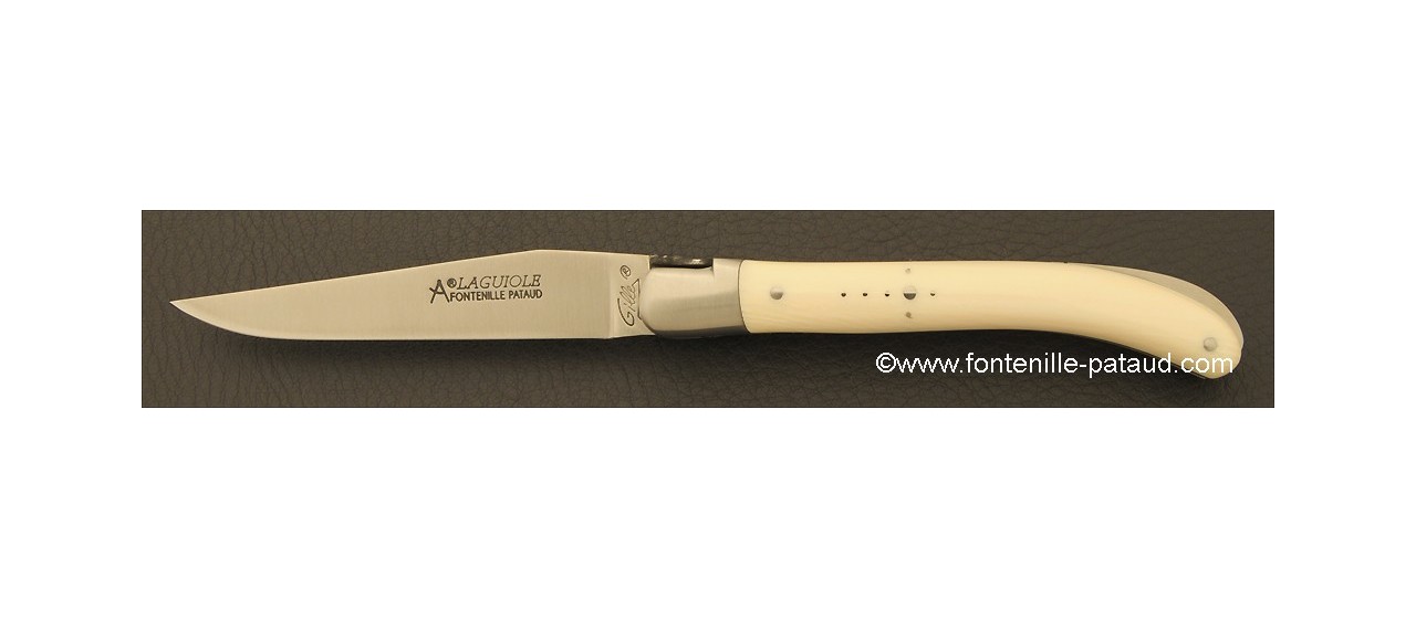 Laguiole Knife Le Pocket Classic Range White Mammoth ivory