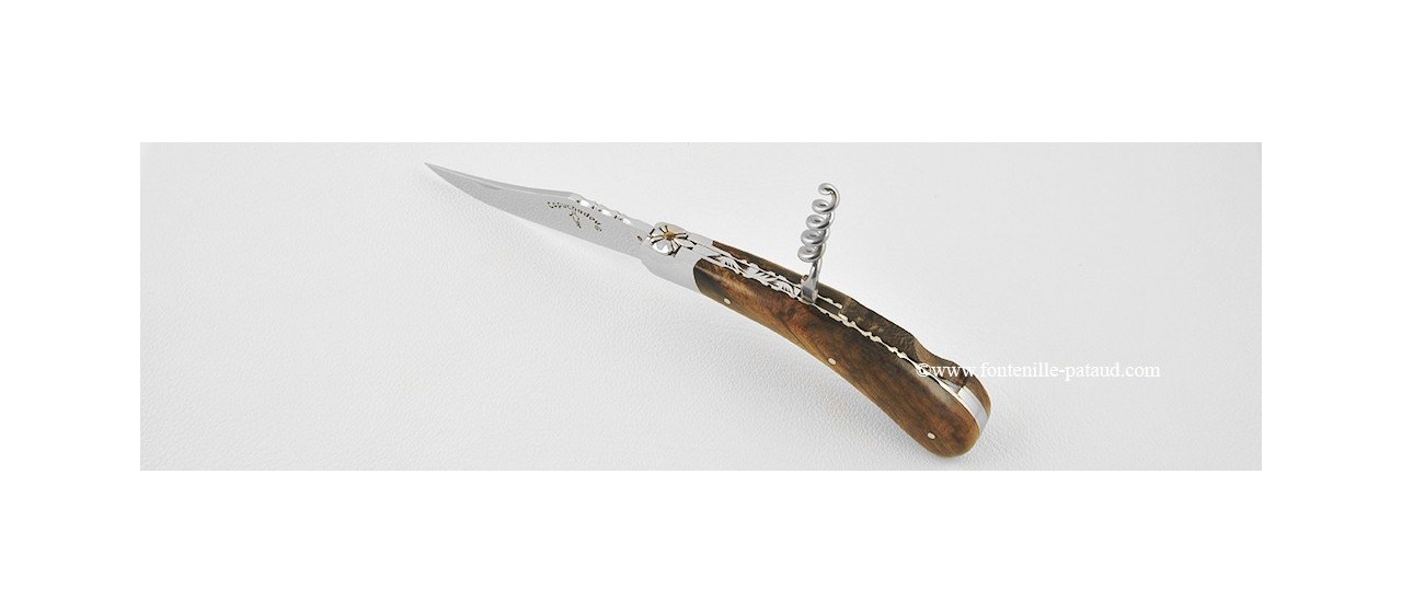 "Le Capuchadou Guilloché" 12 cm Corkscrew, Ironwood