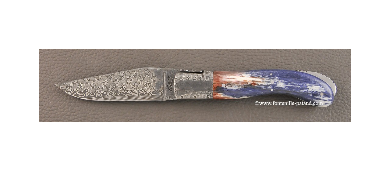 Laguiole Knife Sport Damascus Range giraffe bone