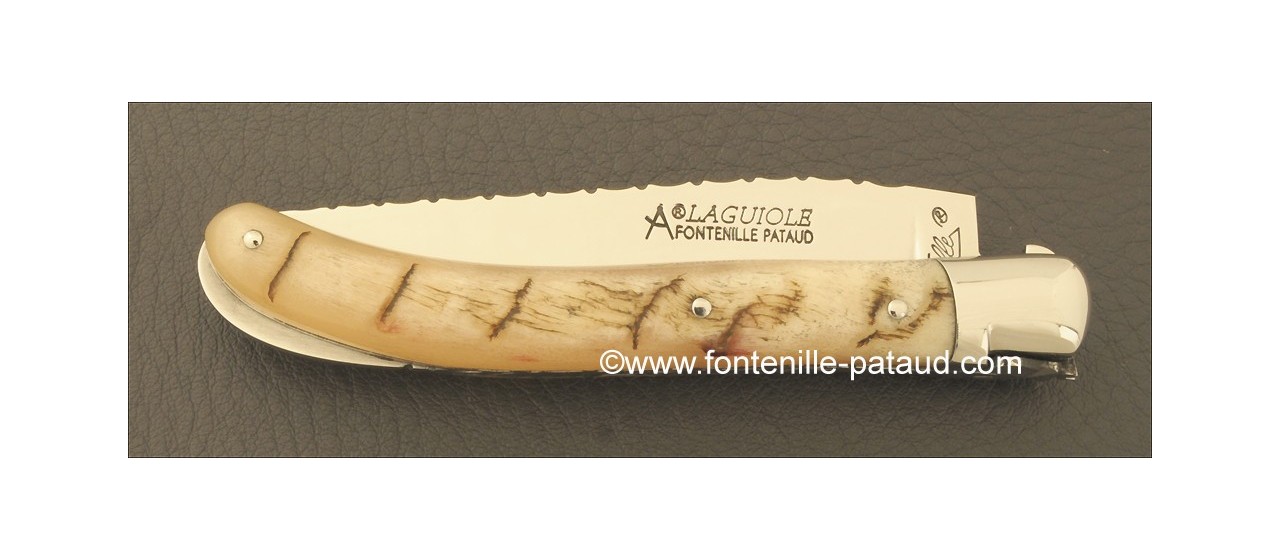 Laguiole Knife Le Pocket Guilloche Range Ram Horn