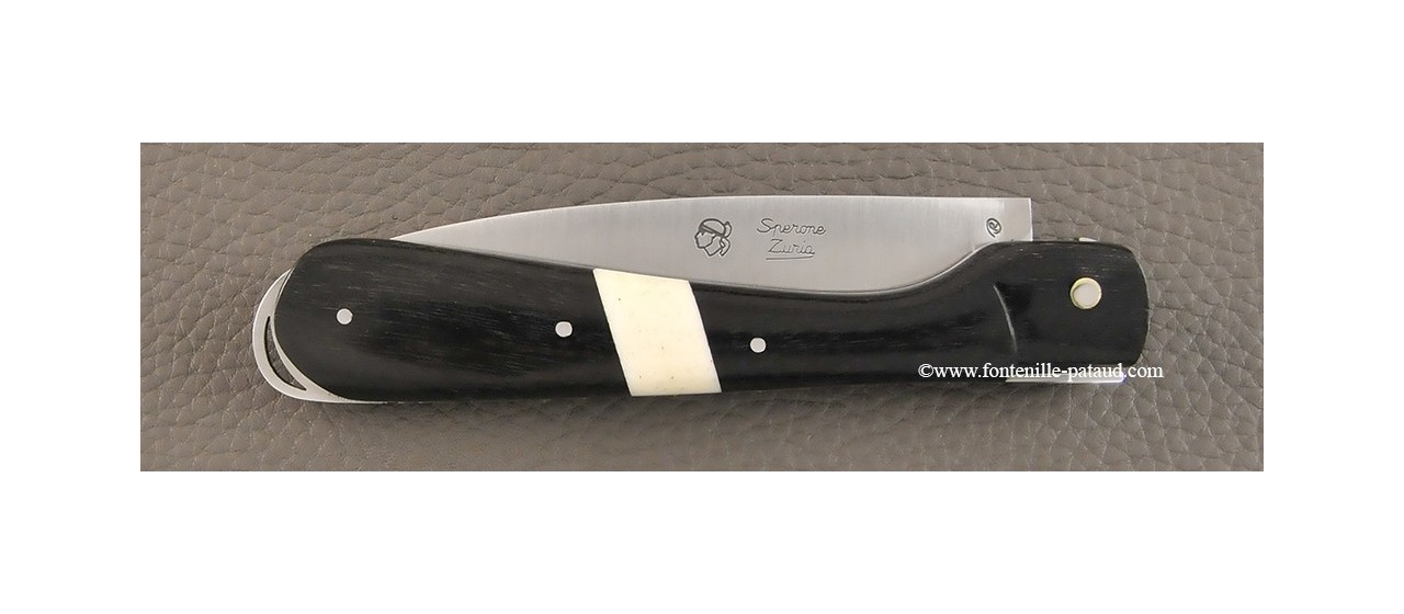 Vendetta corsican knife ebony and real bone inlay
