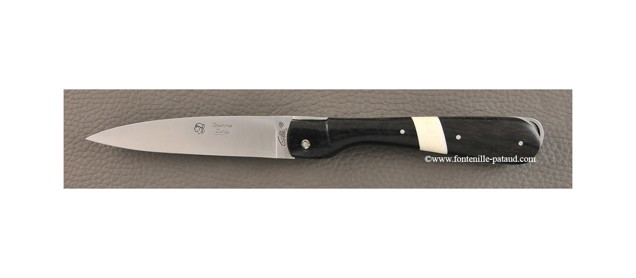 Vendetta corsican knife ebony and real bone inlay