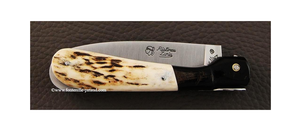 Corsican Pialincu knife Classic Range Buffalo bark and Stag