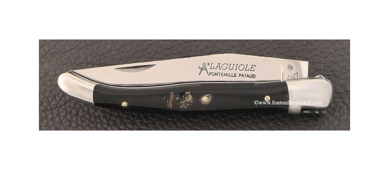 Couteau Laguiole Traditionnel 11 cm Guilloche Buffle brut