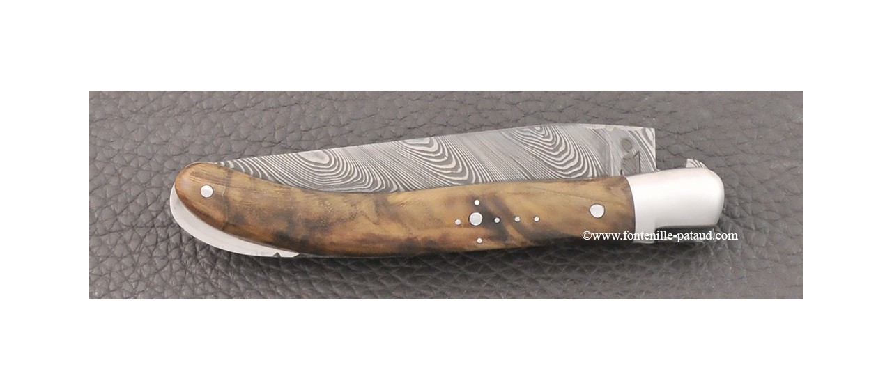 Laguiole Knife Le Pocket Damascus Range walnut