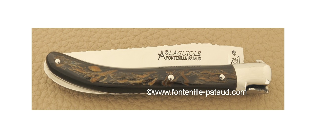 Laguiole Knife Le Pocket Guilloche Range Buffalo bark