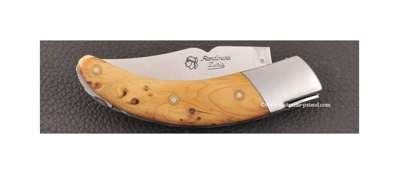 Corsican Rondinara knife classic range yew burl
