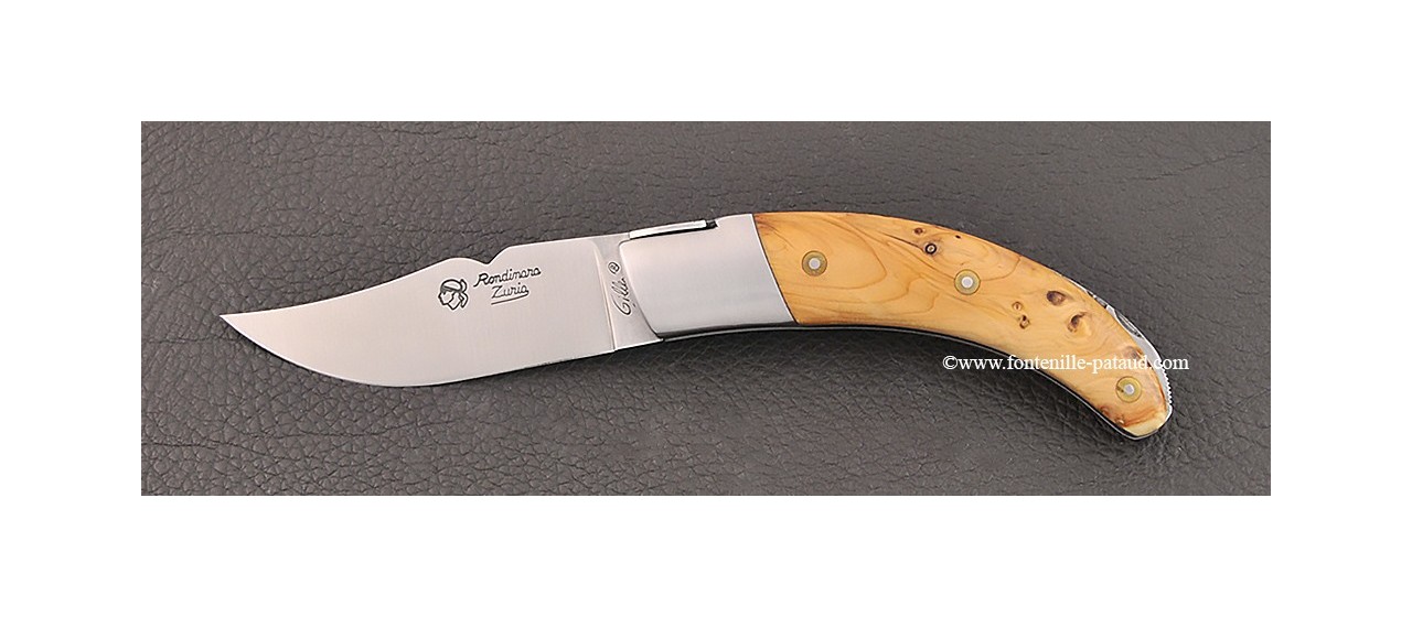 Corsican Rondinara knife classic range yew burl