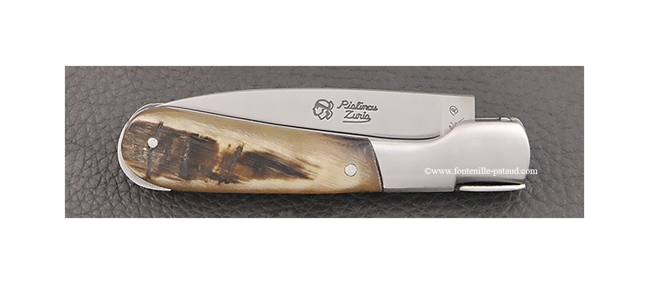 Couteau Pialincu Corse Classique avec manche en Belier noir