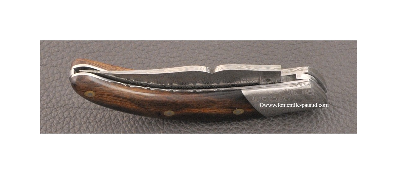 Corsican Rondinara Guilloché knife damascus range ironwood