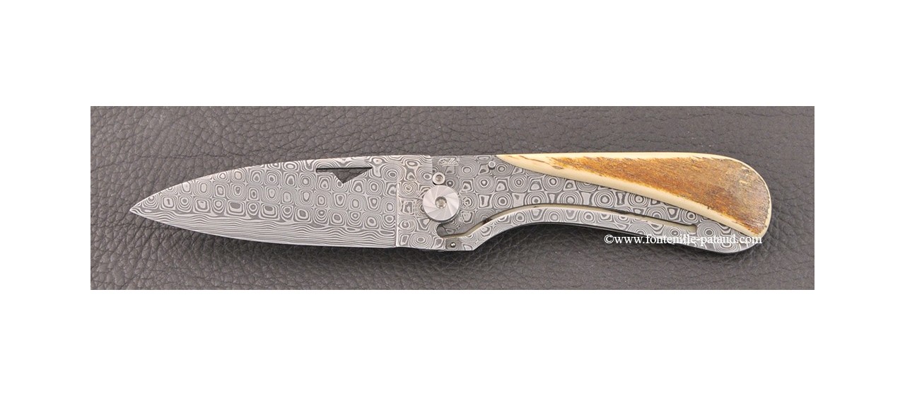 Corsican U Cumpa knife Damascus Range Mammoth ivory