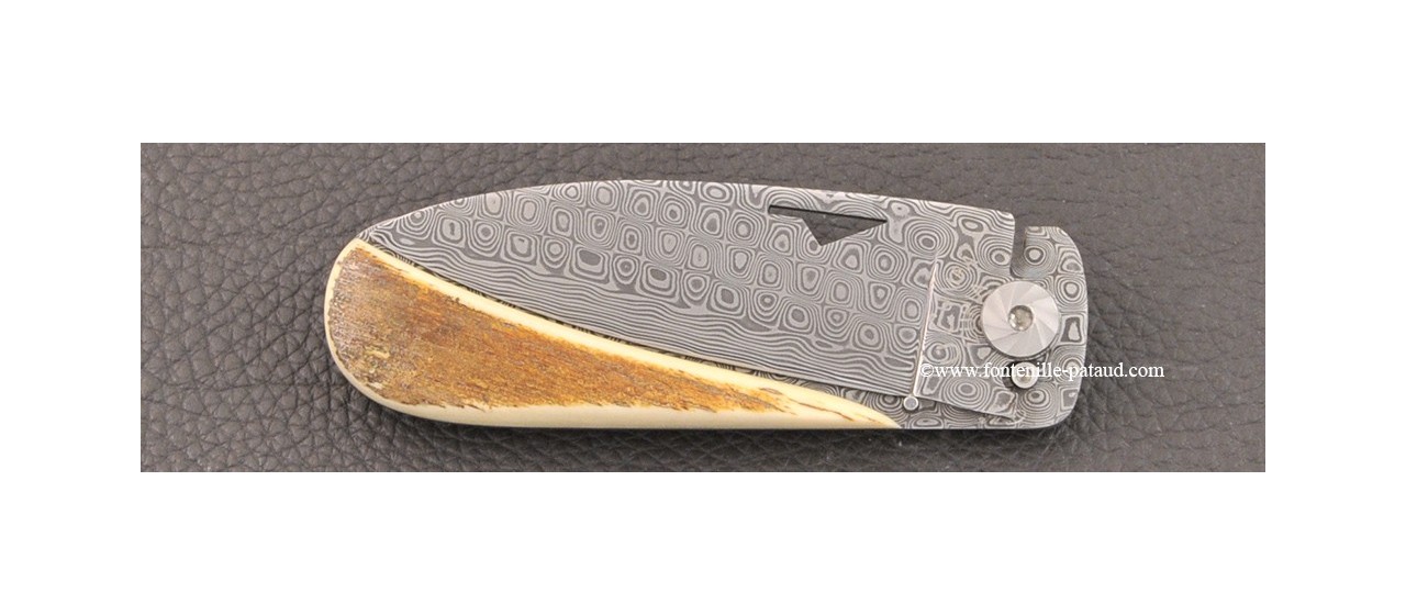 Corsican U Cumpa knife Damascus Range Mammoth ivory