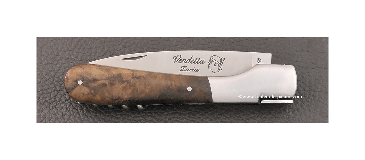 Corsican Vendetta knife Traditional with corkscrew Walnut