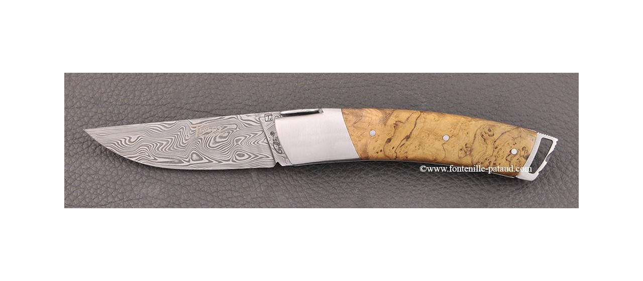 Le Thiers ® Gentleman knife Damascus teak burl