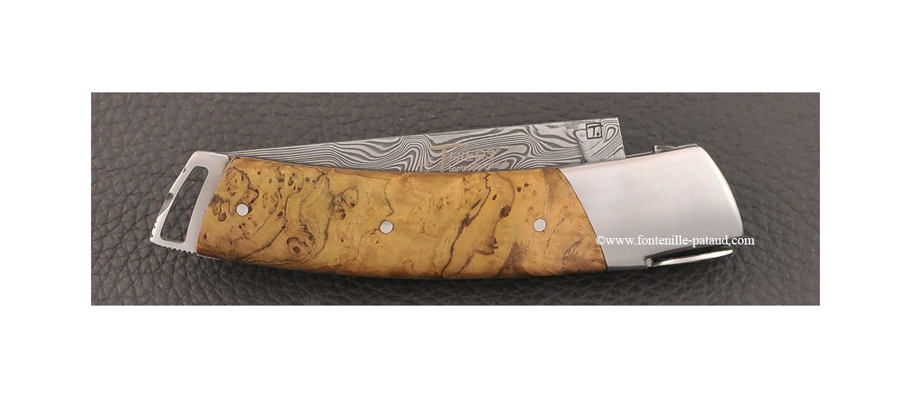 Le Thiers ® Gentleman knife Damascus teak burl