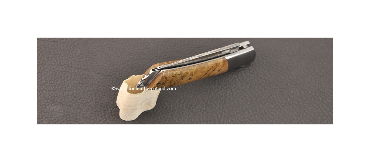 Le Thiers ® Gentleman knife Damascus teak burl