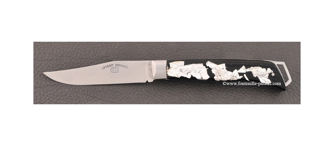 Le Saint-Bernard knife Classic Range Silver sheet in Cristallium