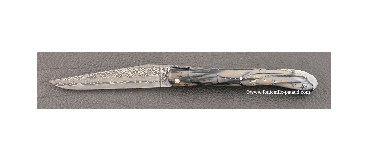 Laguiole knife and mammoth tusk handle