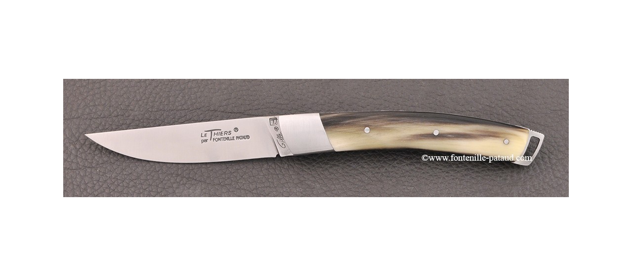 Le Thiers® Nature knife real cow horn tip