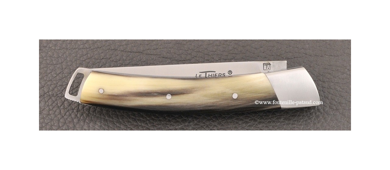 Le Thiers® Nature knife real cow horn tip