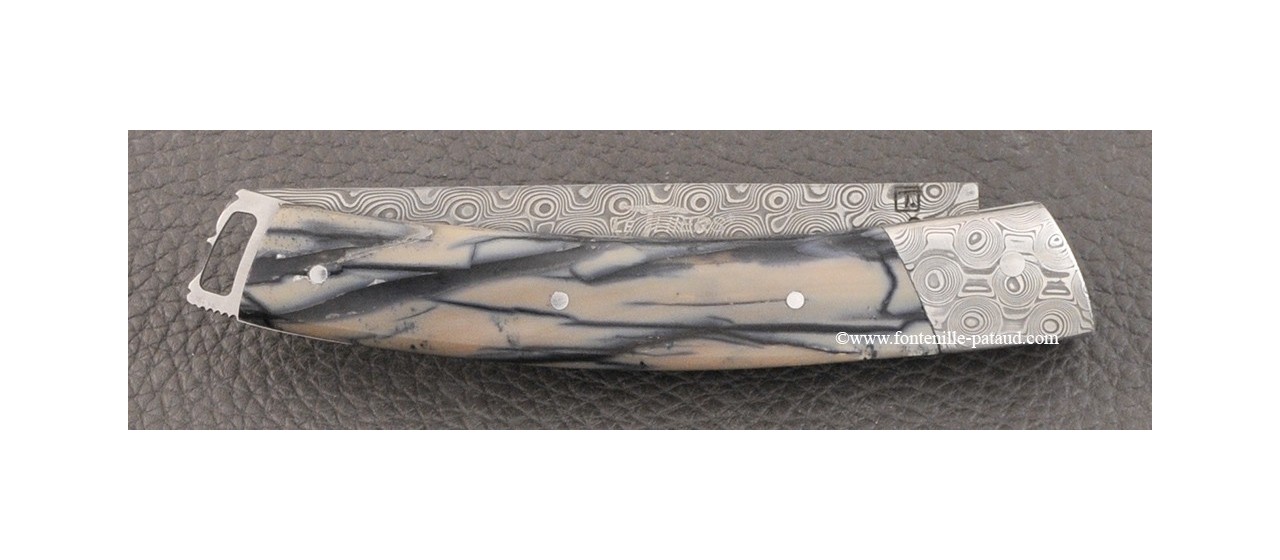 Le Thiers® Nature Damascus mammoth pulp knife