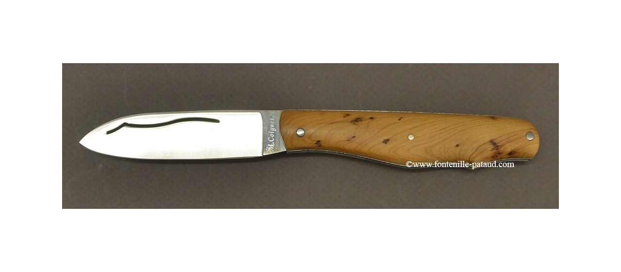 Couteau artisanal Le Mézenc Genévrier fabriqué à Laguiole