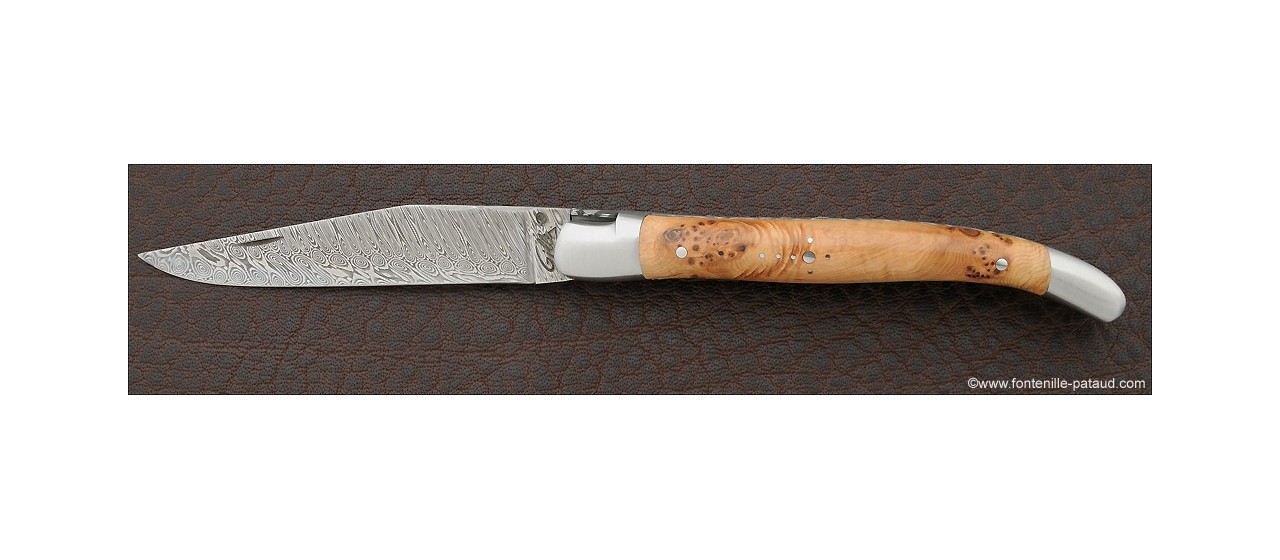 Laguiole Knife Traditional 11 cm Damascus Range Juniper