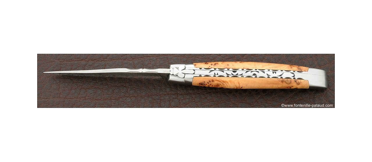 Laguiole Knife Traditional 11 cm Damascus Range Juniper