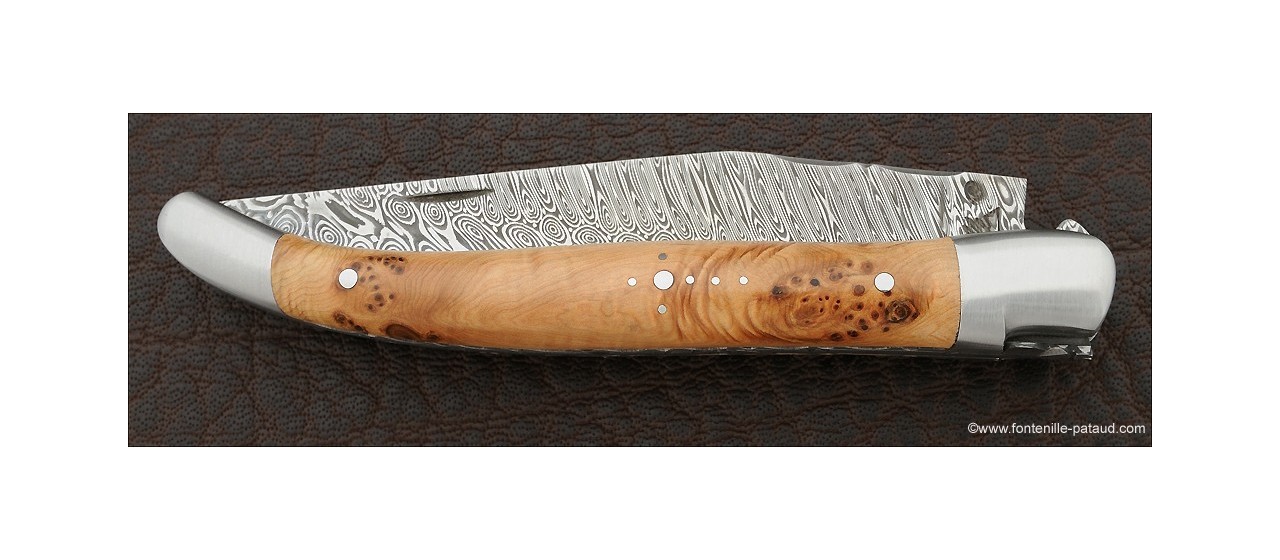 Laguiole Knife Traditional 11 cm Damascus Range Juniper