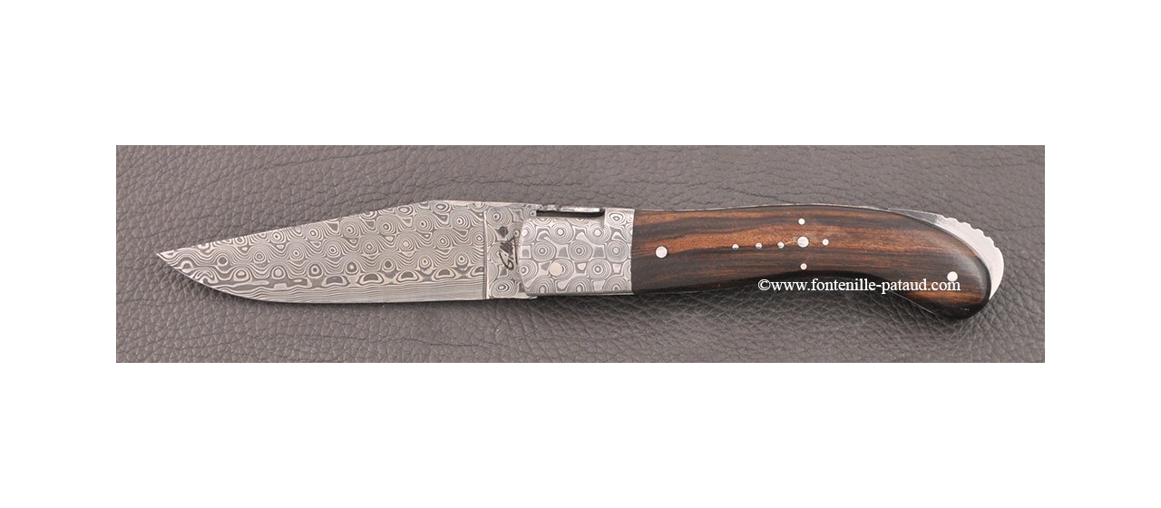 Laguiole Knife Sport Damascus Range Ironwood