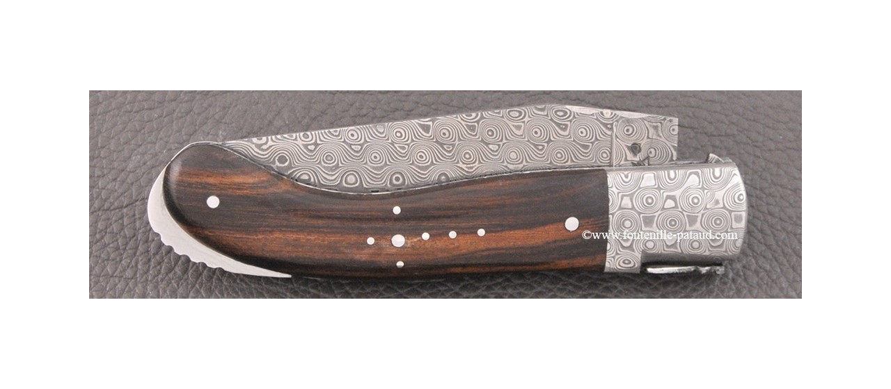 Laguiole Knife Sport Damascus Range Ironwood